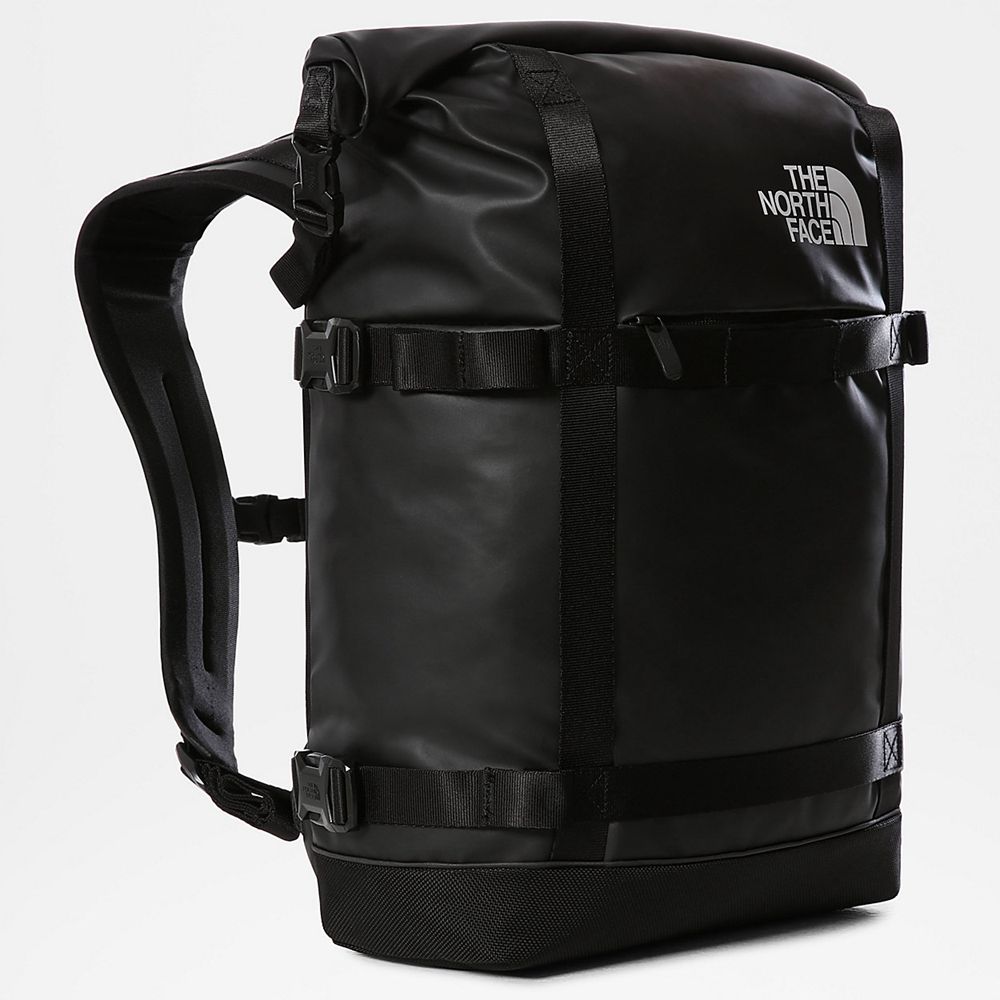 The North Face Backpacks Mens Australia - The North Face Commuter Roll-Top Black (QNF-204718)